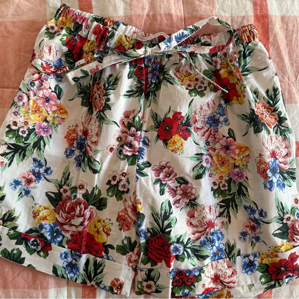 Emilia Wickstead Floral Print Shorts